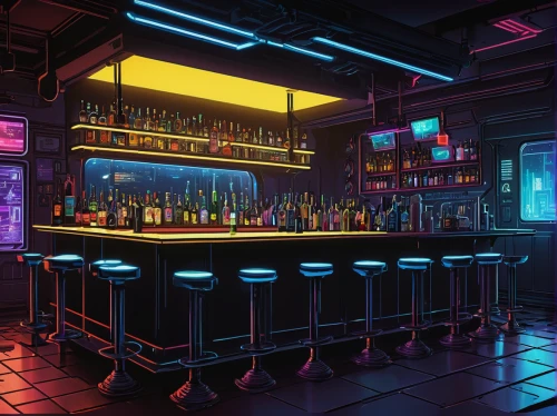 neon drinks,liquor bar,unique bar,neon cocktails,neon light drinks,bar,bar counter,piano bar,nightclub,neon coffee,drinking establishment,retro diner,rain bar,bartender,bar stools,neon light,wine bar,neon lights,liquor store,cyberpunk,Conceptual Art,Sci-Fi,Sci-Fi 15