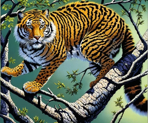 bengal tiger,a tiger,tiger,asian tiger,siberian tiger,tigers,bengal,sumatran tiger,jaguar,chestnut tiger,tiger png,tiger cub,sumatran,bengalenuhu,tiger cat,tigerle,amurtiger,glass painting,tarzan,royal tiger,Illustration,American Style,American Style 07