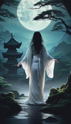 chinese art,moonlit night,the night of kupala,xing yi quan,full moon day,full moon,moonlit,yi sun sin,taijiquan,japanese art,fantasy picture,oriental painting,mid-autumn festival,landscape background,the mystical path,zui quan,world digital painting,japanese martial arts,moonlight,shinigami,Unique,Design,Logo Design