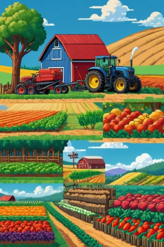 farm background,farm landscape,fruit fields,farms,agricultural,background vector,agriculture,vegetables landscape,vegetable field,field of cereals,farmlands,farm tractor,agricultural use,crops,cartoon video game background,organic farm,farming,tractor,aggriculture,farm set,Art,Artistic Painting,Artistic Painting 45