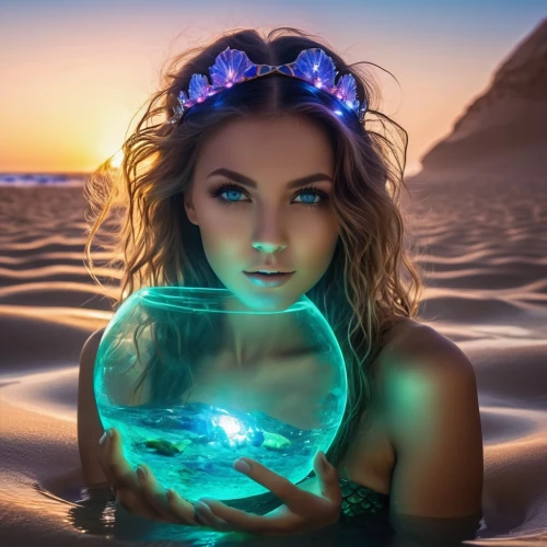 crystal ball-photography,mermaid background,crystal ball,fantasy picture,underwater background,mermaid vectors,mermaid,fantasy art,photoshop manipulation,beach glass,bioluminescence,luminous,girl with a dolphin,light reflections,fantasy portrait,mystical portrait of a girl,colorful light,lensball,photomanipulation,believe in mermaids,Photography,General,Realistic
