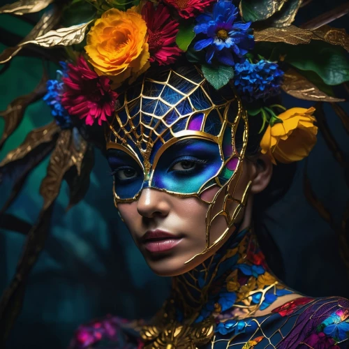 masquerade,venetian mask,the carnival of venice,golden mask,asian costume,fairy peacock,gold mask,brazil carnival,fantasy portrait,headdress,masque,the enchantress,bodypainting,cirque du soleil,girl in a wreath,body painting,mystical portrait of a girl,fantasy woman,la catrina,la calavera catrina,Photography,Artistic Photography,Artistic Photography 08