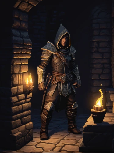 blacksmith,assassin,hooded man,hearth,bandit theft,apothecary,merchant,templar,vendor,torchlight,candlemaker,castleguard,collected game assets,hooded,flickering flame,knight village,mercenary,knight armor,tinsmith,magistrate,Unique,Pixel,Pixel 01
