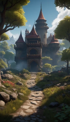 druid grove,hobbiton,devilwood,fantasy landscape,development concept,concept art,northrend,the mystical path,witcher,collected game assets,monkey island,backgrounds,wander,game art,croft,myst,pathway,screenshot,fable,home landscape,Conceptual Art,Daily,Daily 12