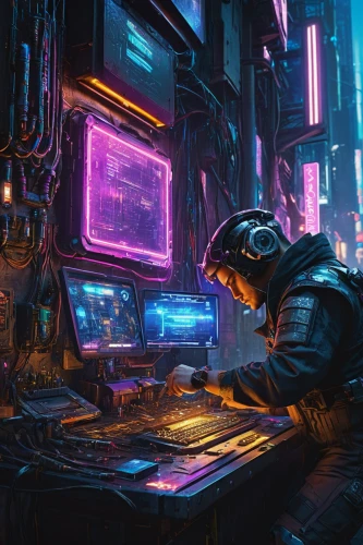 cyberpunk,cyber,man with a computer,computer,scifi,cyberspace,computer art,computer room,computer game,computer workstation,sci-fi,sci - fi,futuristic,mech,sci fiction illustration,compute,neon human resources,computers,4k wallpaper,computer games,Photography,General,Commercial