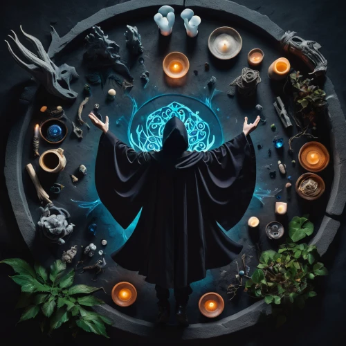 debt spell,cauldron,magic grimoire,divination,witch's hat icon,magus,spell,the witch,candlemaker,summon,potter's wheel,the collector,lord who rings,death god,summoner,sorceress,end-of-admoria,vanitas,time spiral,runes,Unique,Design,Knolling