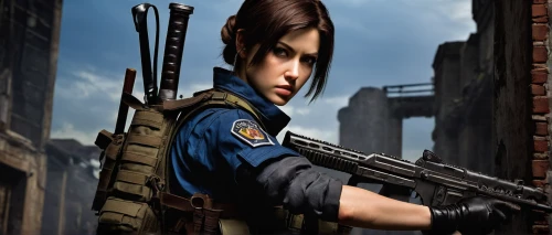 girl with gun,woman holding gun,shooter game,girl with a gun,lara,action-adventure game,mercenary,policewoman,fallout4,warsaw uprising,infiltrator,grenadier,sterntaler,republic,huntress,rifle,massively multiplayer online role-playing game,nikita,combat pistol shooting,background image,Art,Classical Oil Painting,Classical Oil Painting 05