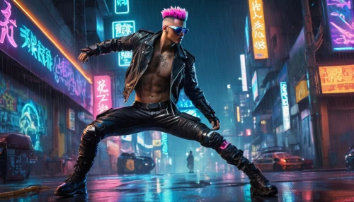 cyberpunk,streampunk,punk,punk design,mohawk,spike,renegade,electro,yukio,nerve,neon lights,callisto,concept art,katakuri,axel jump,game art,2d,cyber,background images,neon,Photography,Fashion Photography,Fashion Photography 26