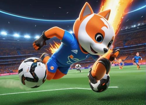 conker,fifa 2018,rocket raccoon,animal sports,mobile video game vector background,foxes,soccer kick,tails,firefox,child fox,children's soccer,mozilla,fox,mascot,sonic the hedgehog,sports game,a fox,soccer player,sports toy,rocket,Unique,3D,3D Character