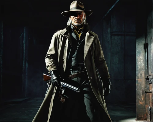 trench coat,overcoat,gunfighter,sherlock holmes,deadwood,indiana jones,detective,inspector,holmes,frock coat,sheriff,stetson,chasseur,long coat,hatter,rorschach,western film,old coat,private investigator,riddler,Illustration,Abstract Fantasy,Abstract Fantasy 01