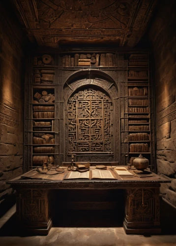 dark cabinetry,ancient house,examination room,apothecary,cabinetry,writing desk,study room,consulting room,cabinets,wooden door,pantry,the throne,mortuary temple,ornate room,archaeology,antiquariat,crypt,celsus library,wooden sauna,mausoleum ruins,Photography,Fashion Photography,Fashion Photography 15