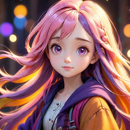 luka,hinata,rapunzel,fae,violet head elf,cg artwork,violet,medusa,nora,luminous,libra,lux,anime girl,pink hair,portrait background,acerola,purple and pink,girl portrait,mystical portrait of a girl,fantasy portrait,Anime,Anime,Cartoon