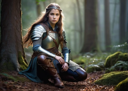 elven,female warrior,warrior woman,fantasy picture,digital compositing,joan of arc,celtic queen,the enchantress,thorin,fantasy portrait,swath,elven forest,fantasy art,male elf,fantasy woman,heroic fantasy,swordswoman,huntress,dark elf,thracian,Photography,Documentary Photography,Documentary Photography 26