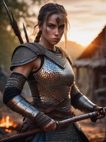 female warrior,warrior woman,swordswoman,strong woman,strong women,joan of arc,fantasy warrior,woman strong,mulan,beautiful girls with katana,warrior,fantasy woman,breastplate,hard woman,huntress,cat warrior,katana,woman power,fierce,bow and arrows,Illustration,Realistic Fantasy,Realistic Fantasy 24