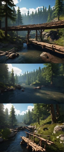 wooden bridge,log bridge,hangman's bridge,scenic bridge,wooden pier,teak bridge,bailey bridge,humpback bridge,viola bridge,bridges,moveable bridge,backgrounds,bridge,dragon bridge,digital compositing,color is changable in ps,bridge piers,fishing pier,stone bridge,low water crossing,Illustration,American Style,American Style 06