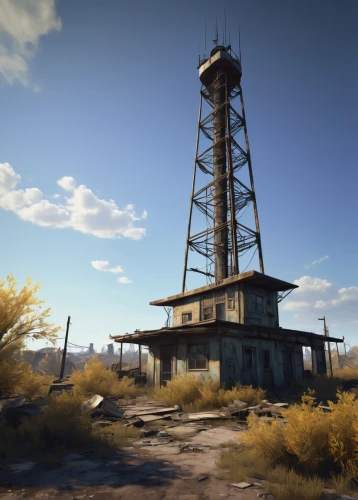 fire tower,lookout tower,steel tower,observation tower,communications tower,transmitter station,fallout4,radio tower,water tower,cellular tower,watertower,transmission tower,cell tower,wasteland,oil rig,watchtower,the needle,shot tower,mine shaft,lifeguard tower,Photography,Black and white photography,Black and White Photography 12