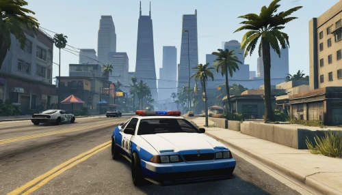 street canyon,police cars,los angeles,ford crown victoria police interceptor,patrol cars,business district,city car,smog,police car,city highway,financial district,tall buildings,taxicabs,screenshot,city life,9 11,911,squad cars,ghost car rally,downtown,Art,Artistic Painting,Artistic Painting 48