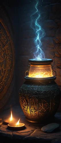 stone lamp,cauldron,magical pot,druid stone,lotus stone,healing stone,stone fountain,the eternal flame,runes,spell,magic grimoire,stone background,golden pot,wishing well,debt spell,incense burner,stone lotus,amulet,potter's wheel,fire ring,Illustration,Abstract Fantasy,Abstract Fantasy 12