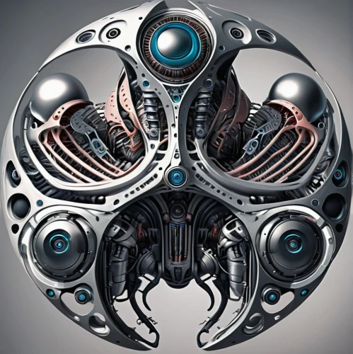 biomechanical,steampunk gears,nautilus,silver octopus,deep sea nautilus,hubcap,scarab,cog,cogs,robot eye,steampunk,mechanical fan,cybernetics,argus,alien warrior,gear shaper,diving mask,gears,clockwork,fractalius,Conceptual Art,Sci-Fi,Sci-Fi 03