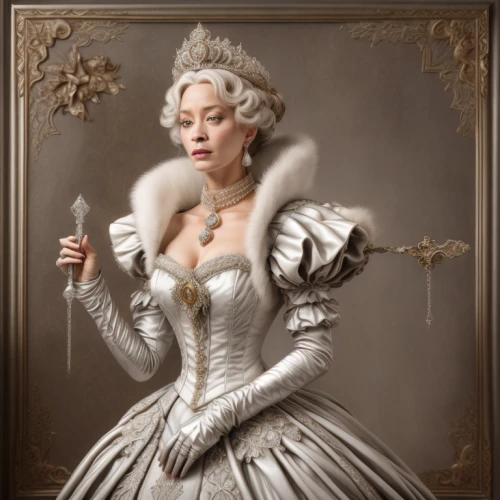 white rose snow queen,the snow queen,white lady,victorian lady,suit of the snow maiden,rococo,bridal clothing,mrs white,aristocrat,the carnival of venice,dame blanche,romantic portrait,cruella de ville,baroque angel,vintage female portrait,portrait of a woman,fantasy portrait,cinderella,old elisabeth,marylyn monroe - female