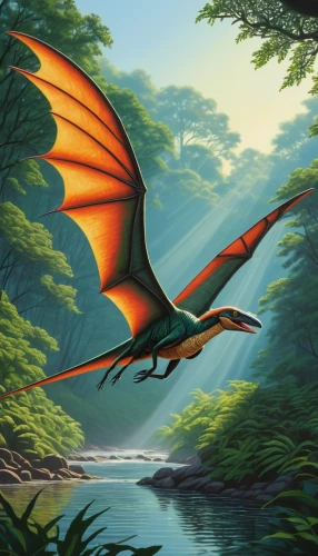 pterosaur,pterodactyls,gonepteryx cleopatra,pterodactyl,dragon of earth,forest dragon,gonepteryx rhamni,quetzal,painted dragon,charizard,draconic,little red flying fox,gryphon,limnephilidae,flying fox,green dragon,dragon,bird of paradise,dragon design,bird illustration,Illustration,Realistic Fantasy,Realistic Fantasy 11