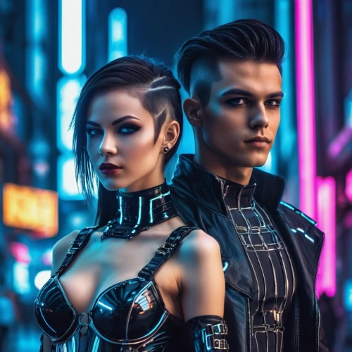 latex clothing,cyberpunk,futuristic,neon body painting,latex,harnessed,cyber,couple goal,agent provocateur,cybernetics,pvc,birds of prey-night,neon human resources,sci fi,valerian,scifi,mannequins,dystopian,sci-fi,sci - fi,Photography,General,Realistic