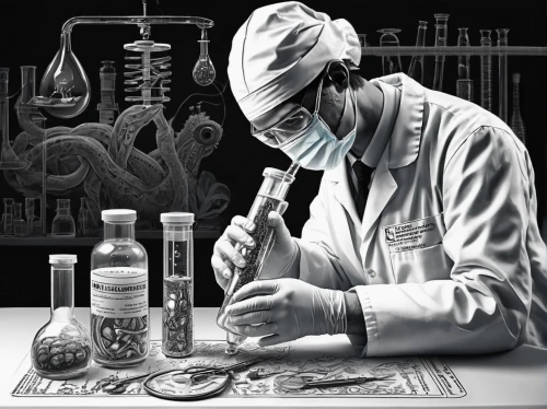 chemical laboratory,laboratory,chemist,forensic science,creating perfume,laboratory information,fungal science,lab,medicinal products,alchemy,reagents,scientist,fish-surgeon,laboratory equipment,pathologist,medical illustration,chemical engineer,microbiologist,food processing,foamed sugar products,Illustration,Black and White,Black and White 11
