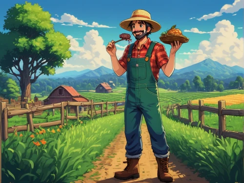 farmer,farmer in the woods,game illustration,farm background,farming,agriculture,farmers,farm pack,agricultural,gardener,farms,farm set,pilgrim,rural,farm,farmworker,western,winemaker,aggriculture,game art,Illustration,Japanese style,Japanese Style 14