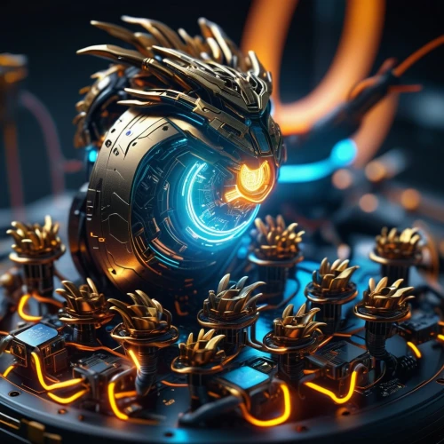 cinema 4d,crown render,3d render,nautilus,cauldron,3d rendered,golden crown,fire ring,firespin,argus,garuda,3d fantasy,diya,render,dragon design,molten,3d model,portal,fractal design,nest workshop,Photography,General,Sci-Fi