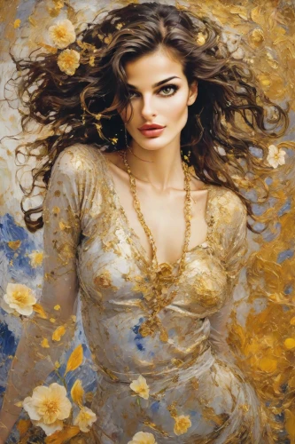 golden flowers,beautiful girl with flowers,gold filigree,blossom gold foil,gold leaf,flower gold,girl in flowers,autumn gold,yellow rose background,gold flower,splendor of flowers,gold yellow rose,sunflower lace background,gold foil art,gold paint strokes,golden autumn,flower wall en,marigold,brooke shields,autumn chrysanthemum,Photography,Realistic