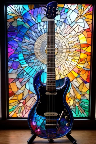 painted guitar,stained glass,electric guitar,stained glass pattern,mosaic glass,minions guitar,stained glass window,colorful glass,acoustic-electric guitar,guitar,epiphone,the guitar,glass painting,concert guitar,stained glass windows,guitars,guitar easel,guitar head,slide guitar,electric bass