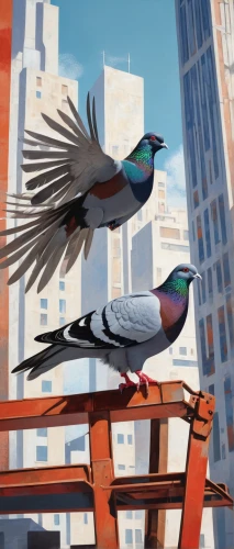 city pigeons,a couple of pigeons,two pigeons,terns,bird couple,birds of chicago,bird painting,pair of pigeons,street pigeons,city pigeon,birds,songbirds,bird robins,pigeon birds,small birds,crested terns,pigeons without a background,sparrows,feral pigeons,humming bird pair,Art,Artistic Painting,Artistic Painting 45