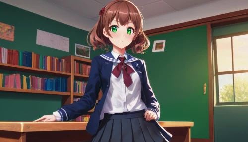 school clothes,mc,yui hirasawa k-on,school uniform,locker,classroom training,classroom,cocoa,koto,wooden desk,bulli,blur office background,cpu,miku maekawa,kotobukiya,aomoriya,sitting on a chair,wiz,desk,girl studying,Art,Classical Oil Painting,Classical Oil Painting 21