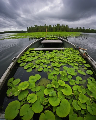 lily pad,boat landscape,backwaters,lotus on pond,lily pads,white water lilies,water lilies,lotus plants,nymphaea,aquatic plants,aquatic plant,canoes,canoeing,lotus pond,lotus flowers,row boat,lotus leaves,alligator lake,row-boat,water lotus,Conceptual Art,Sci-Fi,Sci-Fi 20