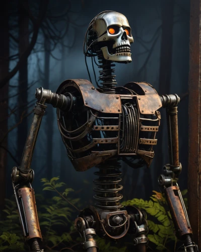 endoskeleton,bot,vintage skeleton,skeleltt,c-3po,fallout4,metal rust,terminator,droid,bot icon,skeletal,fallout,r2d2,military robot,bot training,robot,r2-d2,skeleton,minibot,robotics,Illustration,Retro,Retro 26