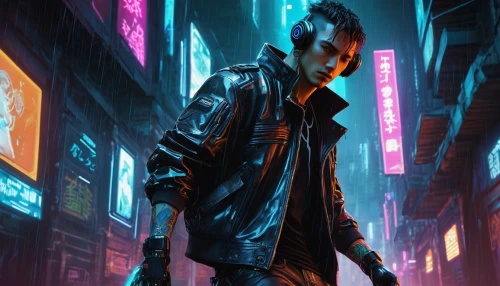 cyberpunk,dystopian,futuristic,terminator,matrix,renegade,cyber,kowloon,jacket,cg artwork,4k wallpaper,vapor,pedestrian,sci fiction illustration,dystopia,echo,urban,neon,hk,electro,Illustration,Realistic Fantasy,Realistic Fantasy 15