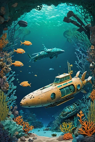 submersible,semi-submersible,deep-submergence rescue vehicle,sunken boat,aquanaut,undersea,underwater background,underwater playground,ballistic missile submarine,sea scouts,deep sea,deep sea diving,under the water,underwater landscape,under the sea,underwater diving,underwater world,under sea,bottom of the sea,sunken ship,Unique,Paper Cuts,Paper Cuts 07