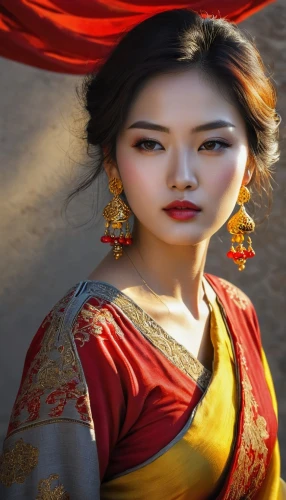 vietnamese woman,asian woman,mulan,inner mongolian beauty,oriental girl,asian costume,oriental princess,hanbok,asian culture,oriental painting,korean culture,chinese art,geisha girl,world digital painting,geisha,ethnic dancer,taiwanese opera,asian vision,oriental,japanese woman,Illustration,Japanese style,Japanese Style 09