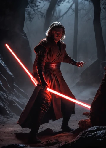 luke skywalker,rots,lightsaber,jedi,maul,cg artwork,darth maul,darth talon,obi-wan kenobi,red saber,force,splitting maul,laser sword,darth wader,vader,darth vader,starwars,star wars,dark side,chewy,Conceptual Art,Sci-Fi,Sci-Fi 13