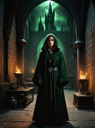 doctor doom,hooded man,magistrate,castle of the corvin,dodge warlock,candlemaker,gothic portrait,hall of the fallen,magus,benedictine,hogwarts,sorceress,the abbot of olib,heroic fantasy,jrr tolkien,wizard,mage,cloak,apothecary,caerula,Illustration,Realistic Fantasy,Realistic Fantasy 41