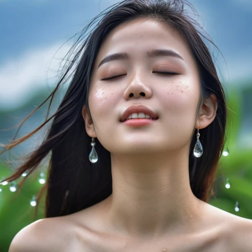 vietnamese woman,asian girl,asian woman,girl lying on the grass,portrait photography,photoshoot with water,vietnamese,japanese woman,asian vision,phuquy,relaxed young girl,natural cosmetic,asian,beautiful young woman,miss vietnam,mystical portrait of a girl,wet girl,oriental girl,water nymph,young woman,Photography,General,Realistic