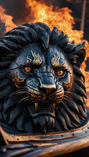lion fountain,lion - feline,lion capital,lion,lion head,stone lion,fire background,head of panther,fire eyes,lion number,tiger head,skeezy lion,lion king,puli,lion's coach,masai lion,panther,roaring,to roar,royal tiger,Conceptual Art,Fantasy,Fantasy 11