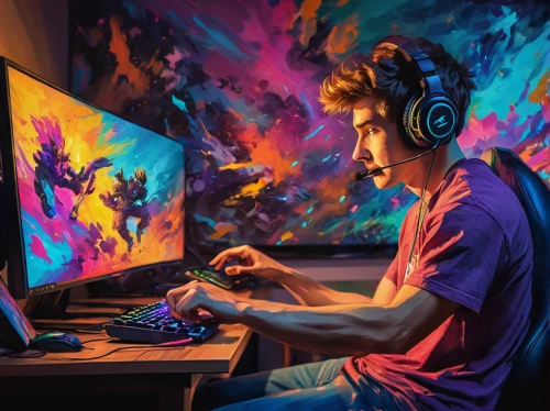 game illustration,world digital painting,gamer,gamer zone,gaming,gamers round,game drawing,game addiction,dj,lan,vector art,gamers,art background,hand digital painting,twitch logo,computer art,fan art,streamer,computer addiction,computer game,Conceptual Art,Oil color,Oil Color 20