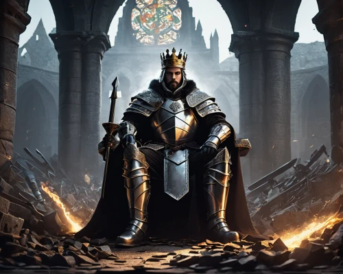 crusader,king arthur,kneel,templar,paladin,knight armor,castleguard,excalibur,the ruler,knight pulpit,throne,king caudata,knight,the throne,cent,medieval,games of light,emperor,massively multiplayer online role-playing game,king sword,Conceptual Art,Fantasy,Fantasy 02
