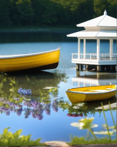 boat landscape,boathouse,rowboats,floating over lake,house with lake,paddle boat,boats and boating--equipment and supplies,picnic boat,beautiful lake,rowboat,golden pavilion,boat house,pedalos,dock on beeds lake,pedal boats,lake tanuki,row boat,calm water,lake view,canoes