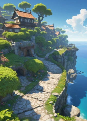 meteora,cliffs ocean,popeye village,lavezzi isles,seaside view,coastline,the island,flying island,peninsula,the cliffs,an island far away landscape,islands,monkey island,cliffs,cliff beach,archipelago,devilwood,the coast,house by the water,cliff top,Conceptual Art,Daily,Daily 26