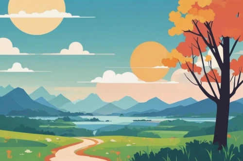 fall landscape,background vector,landscape background,autumn mountains,travel poster,autumn landscape,mobile video game vector background,autumn background,mushroom landscape,mountain landscape,mountainous landscape,nature landscape,mountain scene,mountains,landscapes,autumn theme,springtime background,autumn scenery,autumn idyll,salt meadow landscape,Illustration,Japanese style,Japanese Style 06