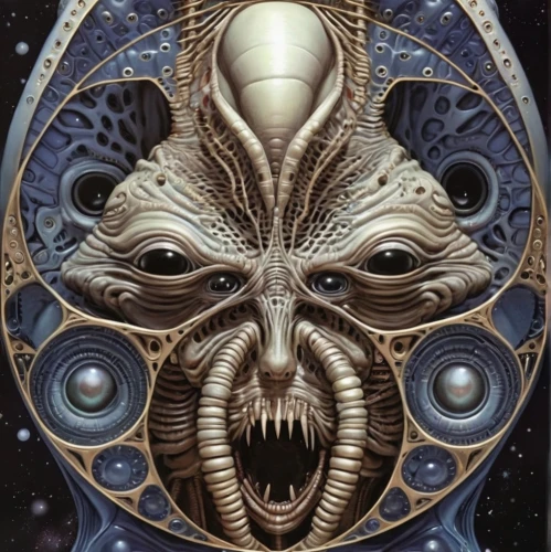 alien warrior,biomechanical,gorgon,horn of amaltheia,extraterrestrial life,third eye,zodiac sign libra,astral traveler,shamanic,zodiac,cosmic eye,extraterrestrial,esoteric,shaper,book cover,esoteric symbol,tetragramaton,argus,ophiuchus,inner space,Conceptual Art,Sci-Fi,Sci-Fi 13