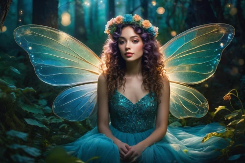 faery,faerie,fairy queen,fairy,blue butterfly background,little girl fairy,vanessa (butterfly),rosa 'the fairy,rosa ' the fairy,child fairy,flower fairy,aurora butterfly,fae,garden fairy,julia butterfly,blue butterfly,fairy forest,fairy world,fairy peacock,mazarine blue butterfly,Art,Artistic Painting,Artistic Painting 22