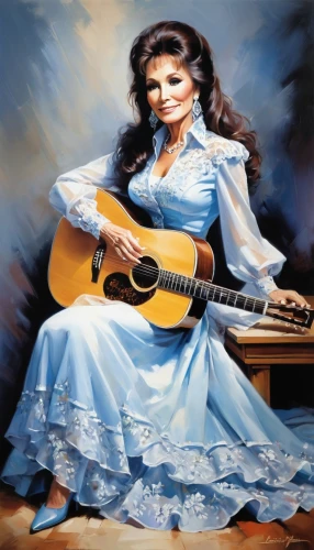 bouzouki,classical guitar,country-western dance,flamenco,folk music,country song,cd cover,southern belle,woman playing,ann margaret,maureen o'hara - female,mariachi,trisha yearwood,bluegrass,old country roses,guitar,cavaquinho,acoustic guitar,photo painting,stringed instrument